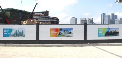 施工現場臨時圍擋，深圳市大通建設發展有限公司鋼結構圍擋生產廠家